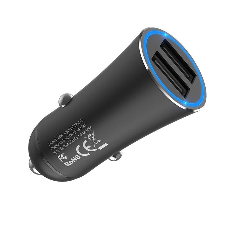 Зарядное устройство автомобильное Hoco 2 USB 3,1 A (Z30A)