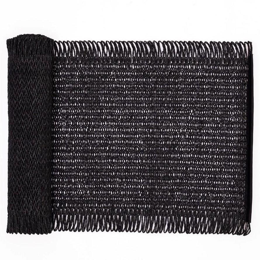 Дорожка раннер для сервировки стола Fringe 120x30 см Черный (HP-35-19B)