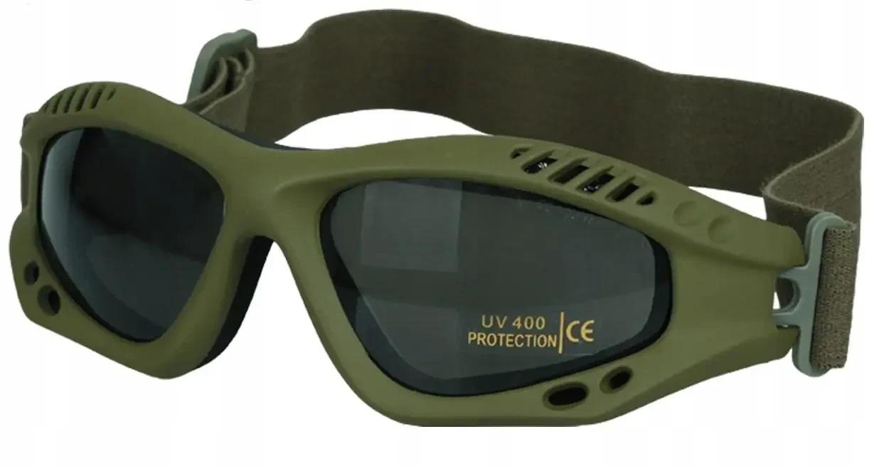 Очки защитные десантные затемненные Mil-Tec Commando Brille Air Pro Olive Smoke (15615301) - фото 2 Очки защитные десантные затемненные Mil-Tec Commando Brille Air Pro Olive Smoke (15615301) - фото 2