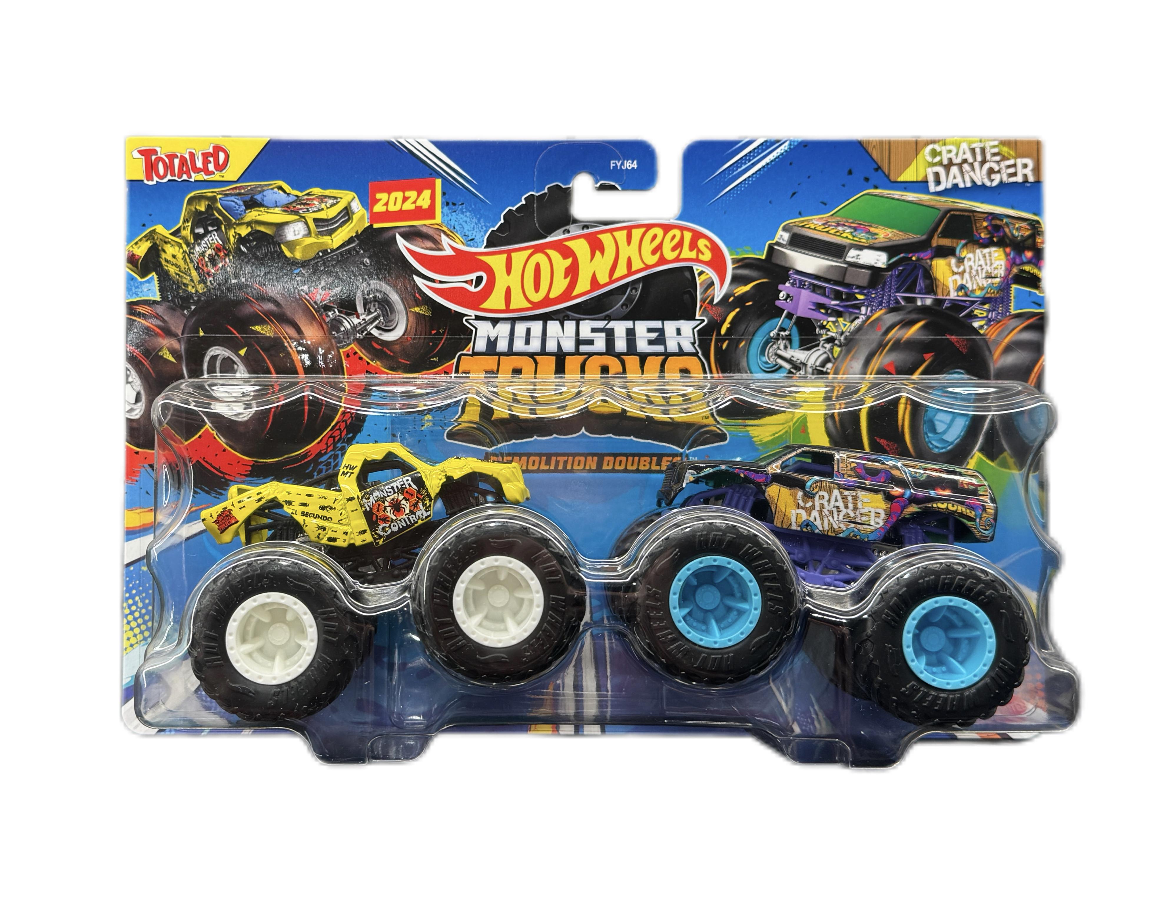 Набор машинок Hot Wheels Monster Trucks Totaled&Crate Danger (21094837)