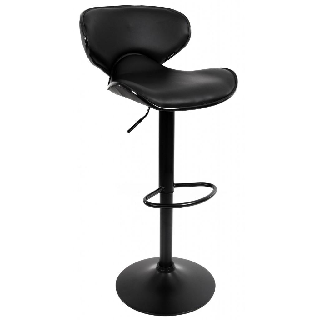 Барный стул со спинкой Bonro B-068 черный (черное основание)