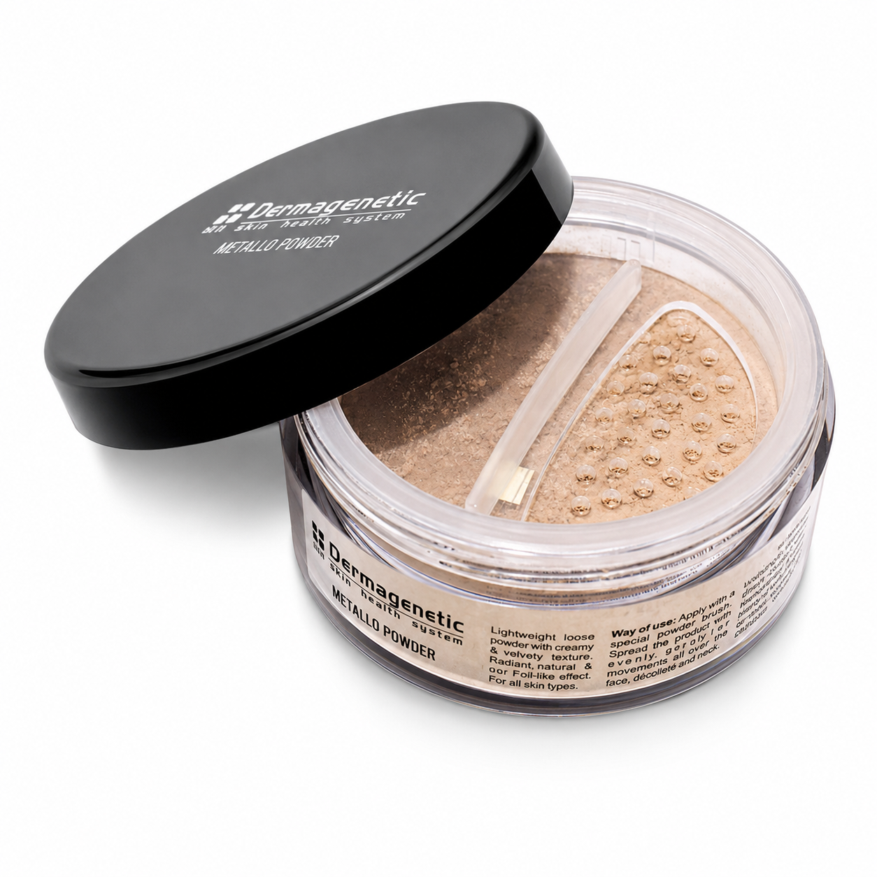 Пудра минеральная рассыпчатая Dermagenetic Metallo Powder Medium Shade средний оттенок 7 г (KA-02-19-001) Пудра минеральная рассыпчатая Dermagenetic Metallo Powder Medium Shade средний оттенок 7 г (KA-02-19-001)