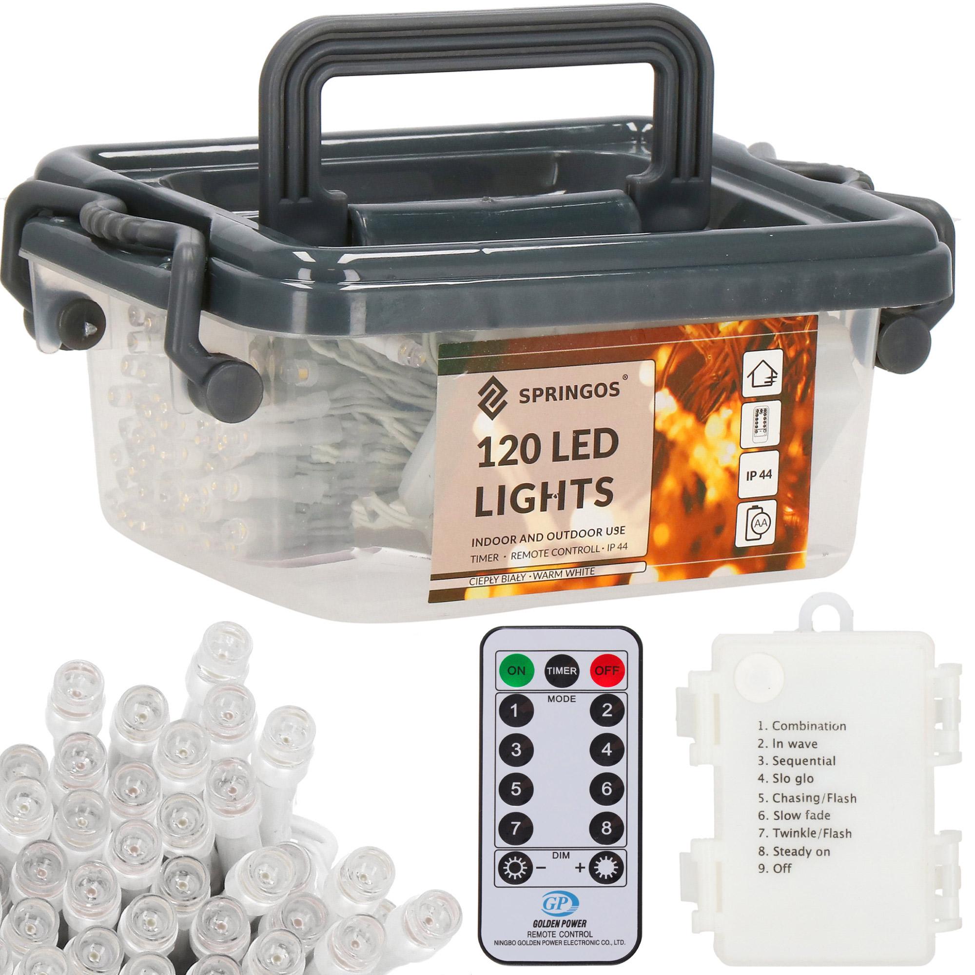 Гірлянда на батарейках Springos 120 LED 9 м Warm white (CL0171) - фото 2 Гірлянда на батарейках Springos 120 LED 9 м Warm white (CL0171) - фото 2