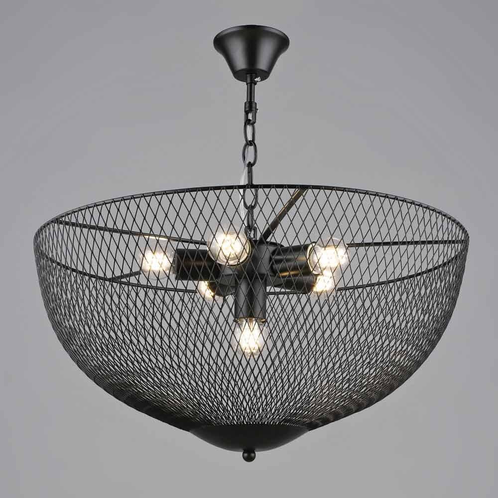 Люстра підвісна в стилі лофт Light House SRS-20052/6 BK металева Чорний Люстра підвісна в стилі лофт Light House SRS-20052/6 BK металева Чорний