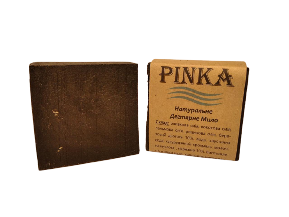 Мыло натуральное дегтярное Pinka ручной работы 100 г (1357398668)