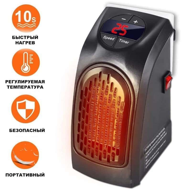 Тепловентилятор Handy Heater 400 Вт Черный - фото 3