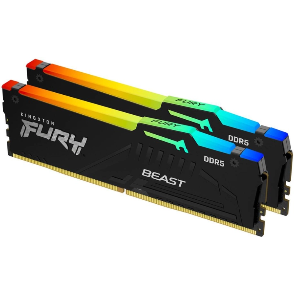 Оперативная память Kingston Fury Beast RGB 2x32 гб 6000 МГц для настольных ПК (KF560C40BBAK2-64)