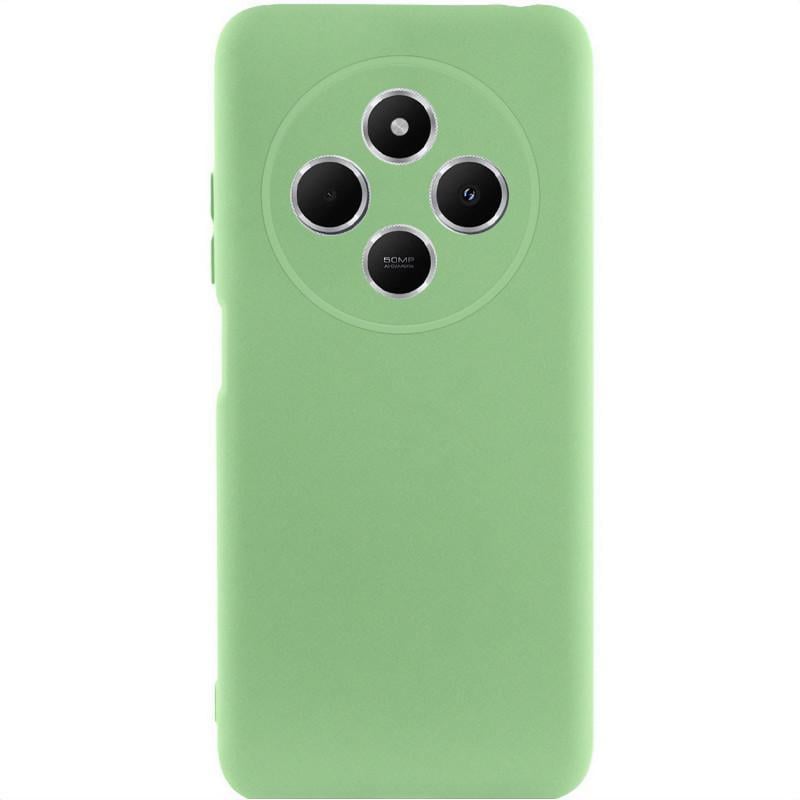 Противоударный чехол Silicone Cover Lakshmi Full Camera (AA) для Xiaomi Redmi 14C / Poco C75 Зеленый / Pistachio