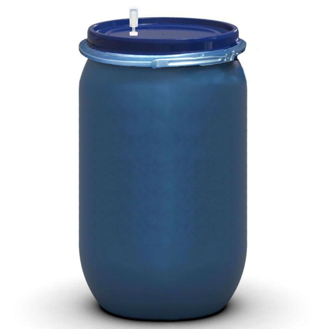 Бочка для брожения герметичная с металлическим хомутом и гидрозатвором U 230 л