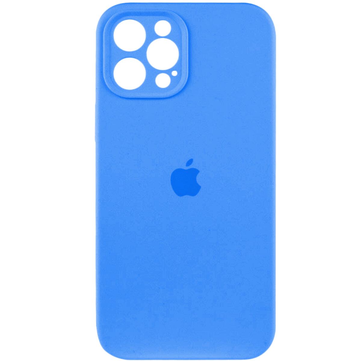 Противоударный чехол для Apple iPhone 12 Pro Silicone Full Case AA Camera Protect / Surf Blue