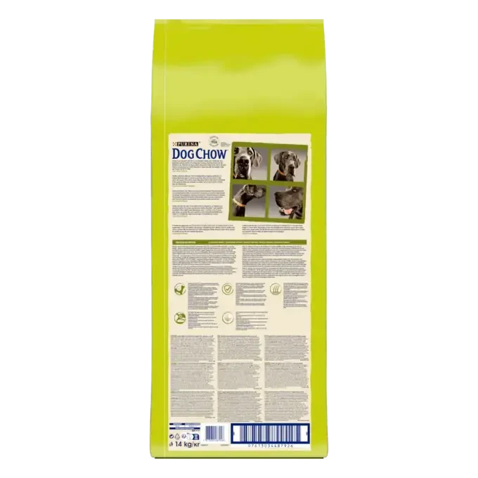 Корм сухий повнораціонний для дорослих собак великих порід віком від 2 до 9 років Dog Chow з індичкою 14 кг - фото 3 Корм сухий повнораціонний для дорослих собак великих порід віком від 2 до 9 років Dog Chow з індичкою 14 кг - фото 3