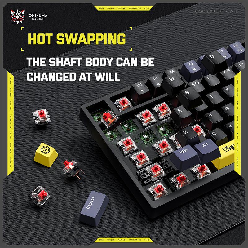 Клавиатура механическая игровая Onikuma G52 RGB переключатели Brown Switch (29850735) - фото 4 Клавиатура механическая игровая Onikuma G52 RGB переключатели Brown Switch (29850735) - фото 4