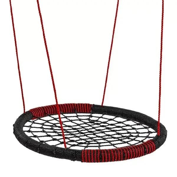 Детские качели Гнездо OVAL NEW 108x83 см Красно-черный (2581636569)