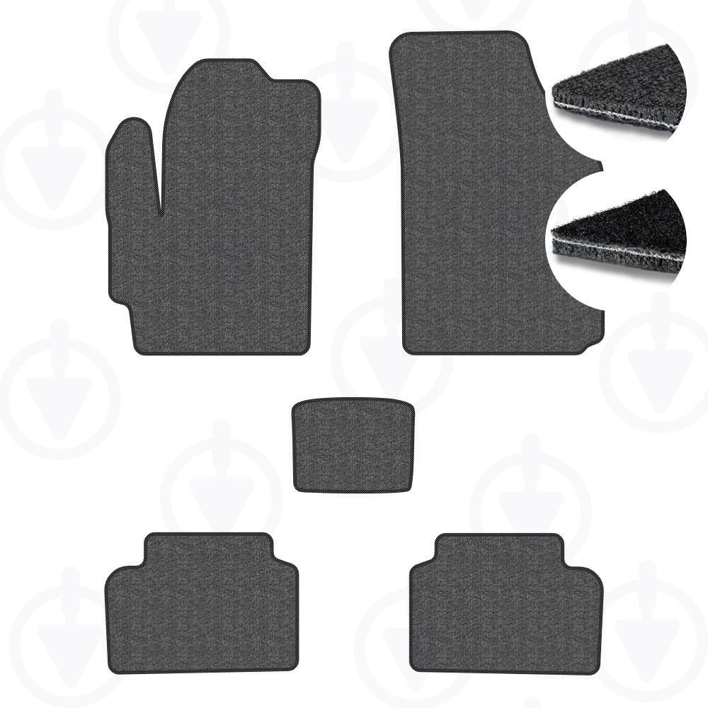 Комплект килимків в салон Star-Tex для Chevrolet Spark II 2005-2009 р. текстиль/VAG Графіт/Чорний (16354-65-55-57)