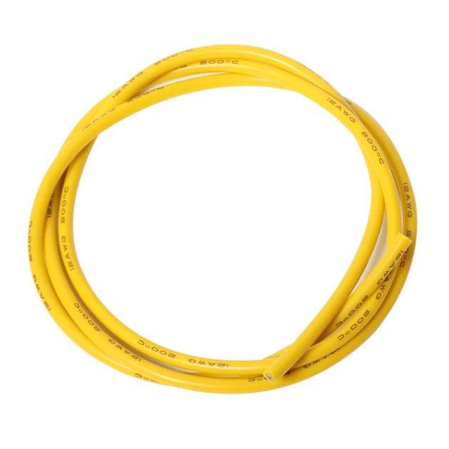 Кабель силиконовый мягкий 20 AWG силовой кабель луженая медь многожильный износостойкость 0,51 мм2 1 м Желтый (1644) Кабель силиконовый мягкий 20 AWG силовой кабель луженая медь многожильный износостойкость 0,51 мм2 1 м Желтый (1644)