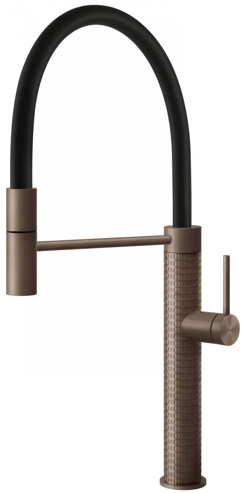 Смеситель кухонный Gessi 316 Flessa Медь брашированная PVD (60012#708)