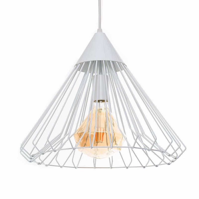 Люстра підвісна лофт Atmolight Cone P380 на одну лампу Білий (1356)