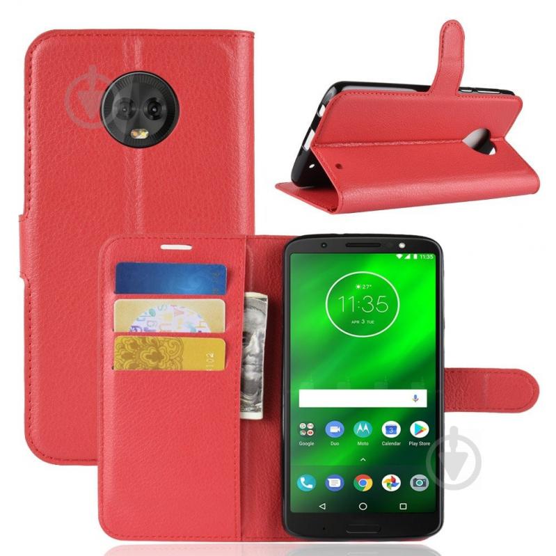 Чехол-книжка Litchie Wallet для Motorola Moto G6 Plus XT1925 Красный (arbc3491) - фото 2