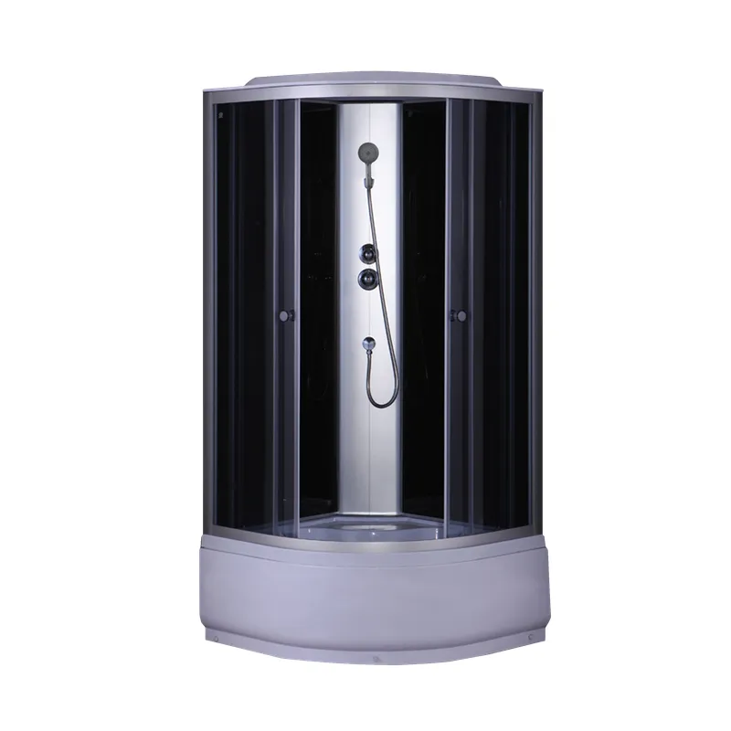 Бокс душевой без гидромассажа MIXXUS STRONG SB01-90x90x215-GR Satin с высоким поддоном (MI6885)