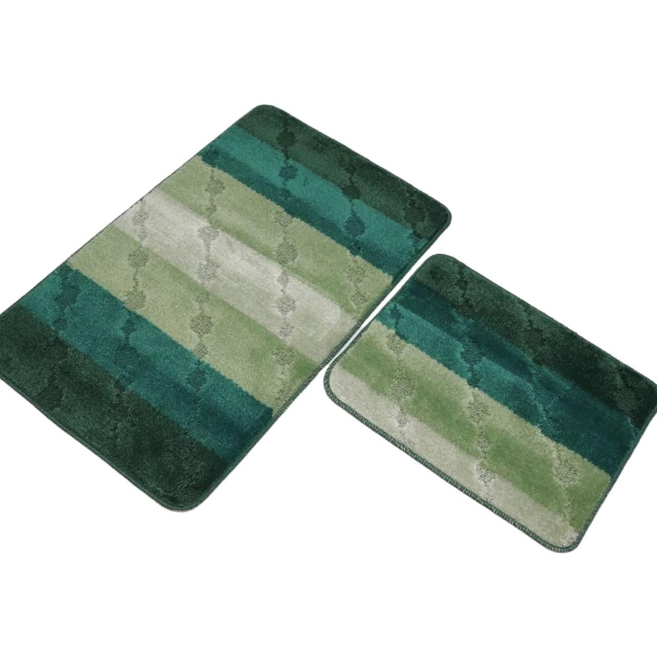 Комплект для ванной комнаты Vonaldi резиновая основа полиэстер 50x80 см Зеленый (442 Vin)