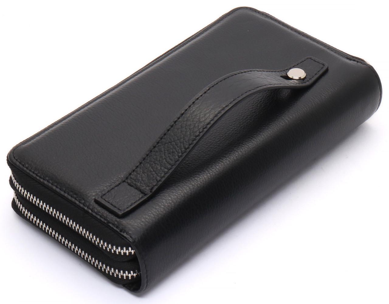 Клатч мужской Marco Coverna на две молнии из натуральной кожи Черный (MC-801-1) - фото 3 Клатч мужской Marco Coverna на две молнии из натуральной кожи Черный (MC-801-1) - фото 3