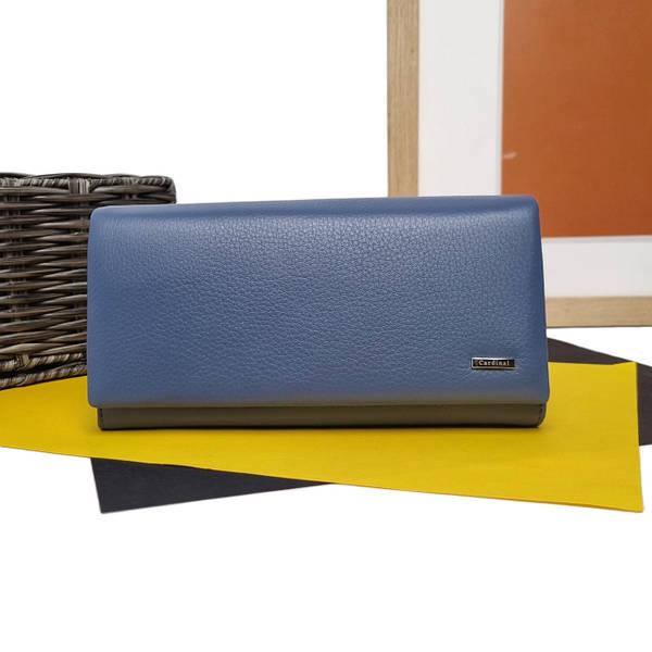 Гаманець місткий жіночий Cardinal натуральна шкіра Синій (5241-85)