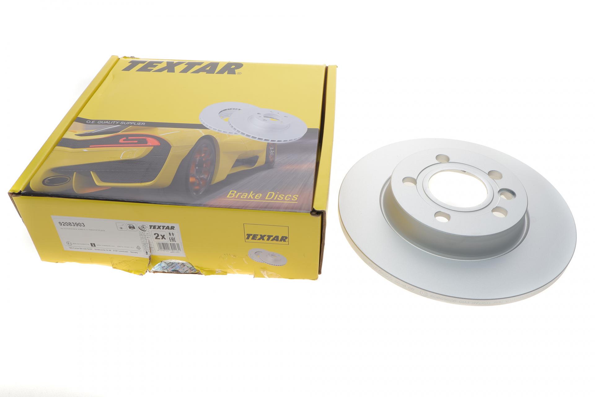 Диск тормозной задний TEXTAR VW T4 91-03 280x12 мм PRO (92083903 TEXTAR)