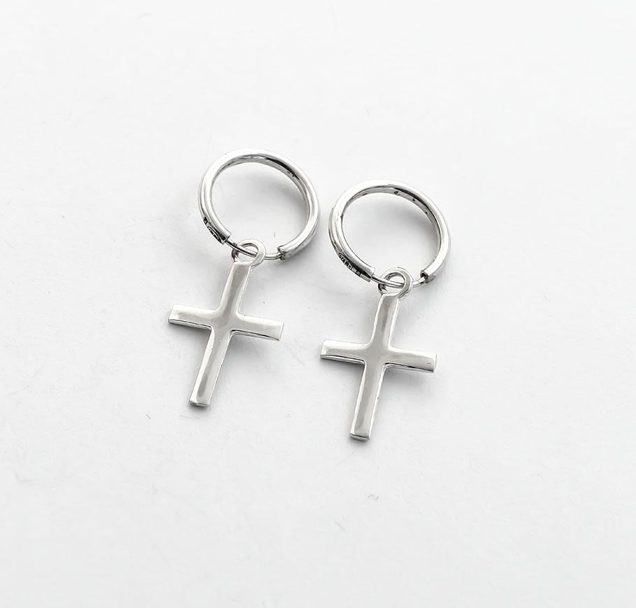 Серьги серебряные Maxi Silver 9126 Конго с крестиками (89126)