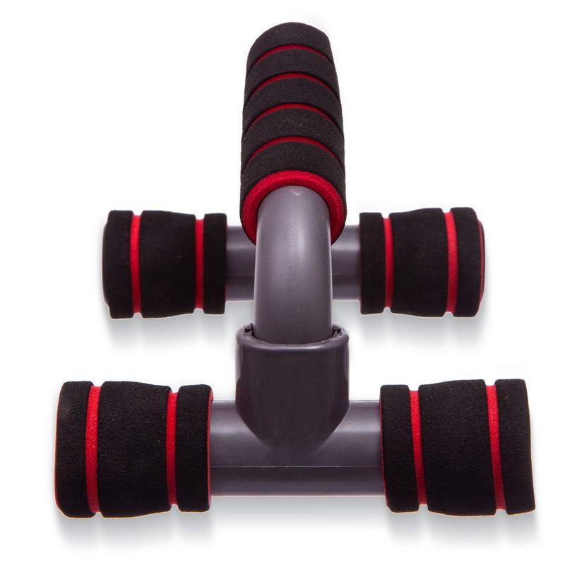 Упоры для отжиманий SP-Sport FI-1777 Push-up Bar 12x23 см Серый/Красный (NA005364) - фото 2