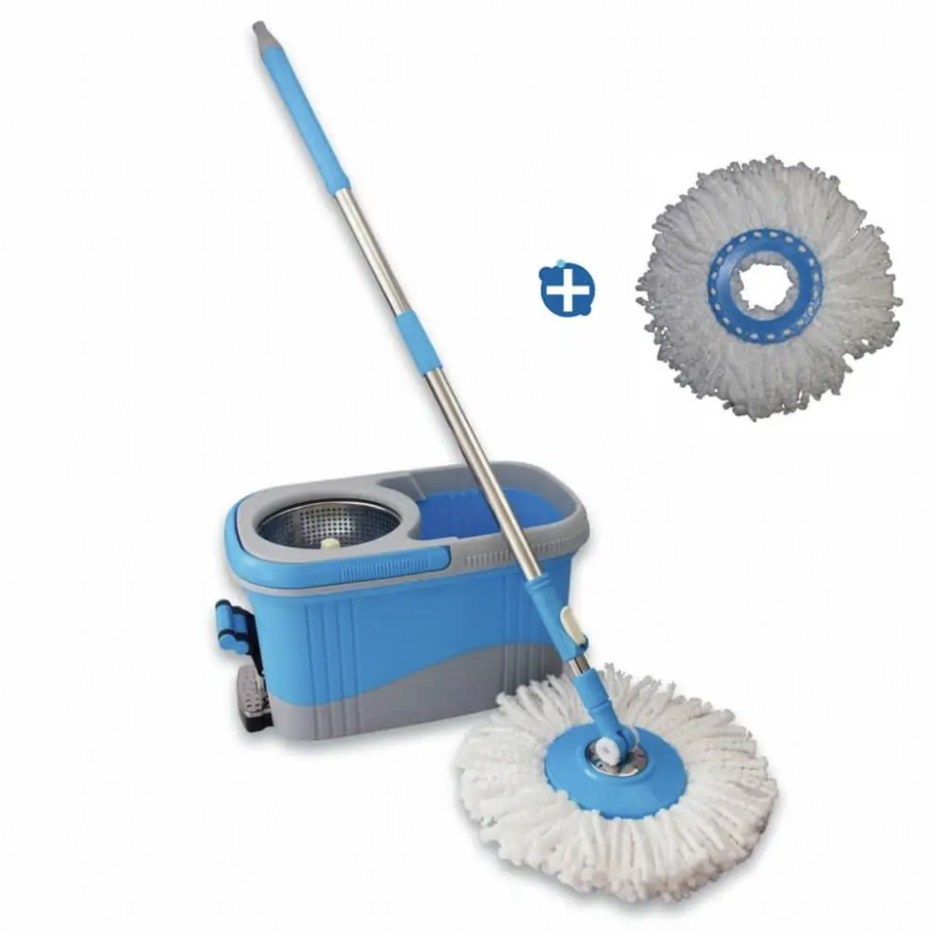 Комплект швабра и ведро Turbo Mop Pro Easy Wring с системой двойной центрифуги полоскания и отжима - фото 8