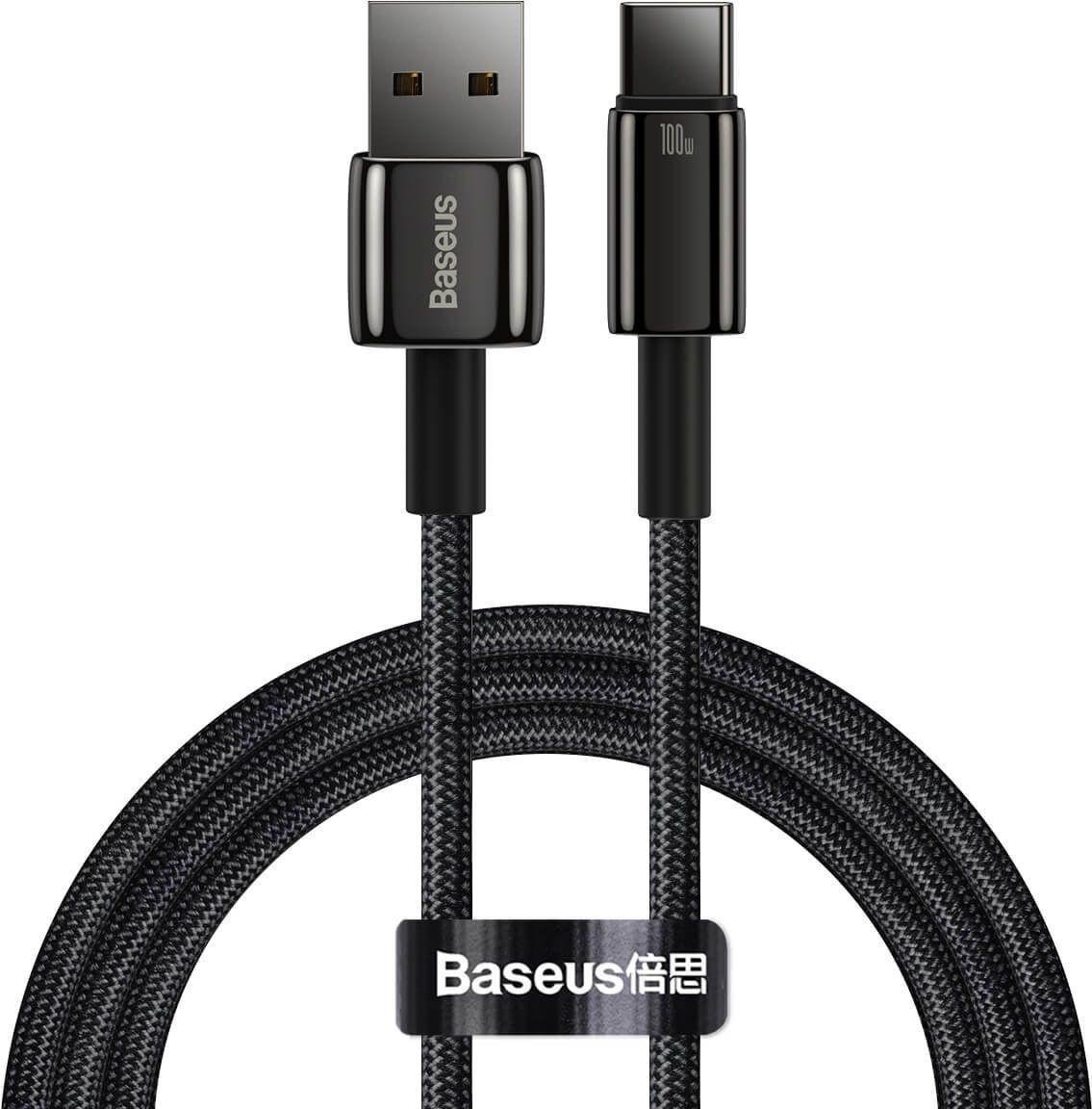 Кабель BASEUS Tungsten Gold Fast Charging USB to Type-C 100W 2 м