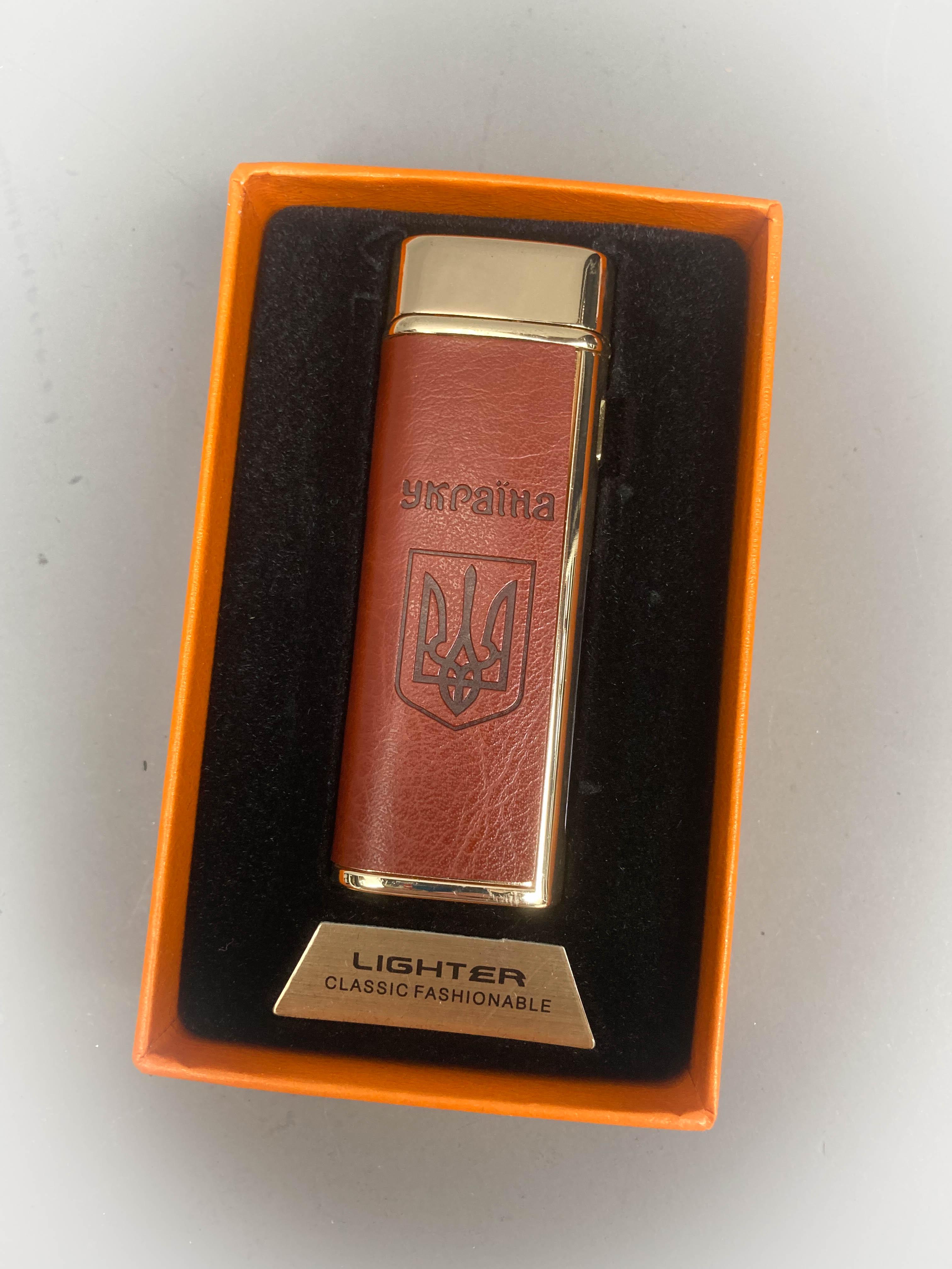 Запальничка електроімпульсна Lighter Ukraine Gold Ice (ch00097)