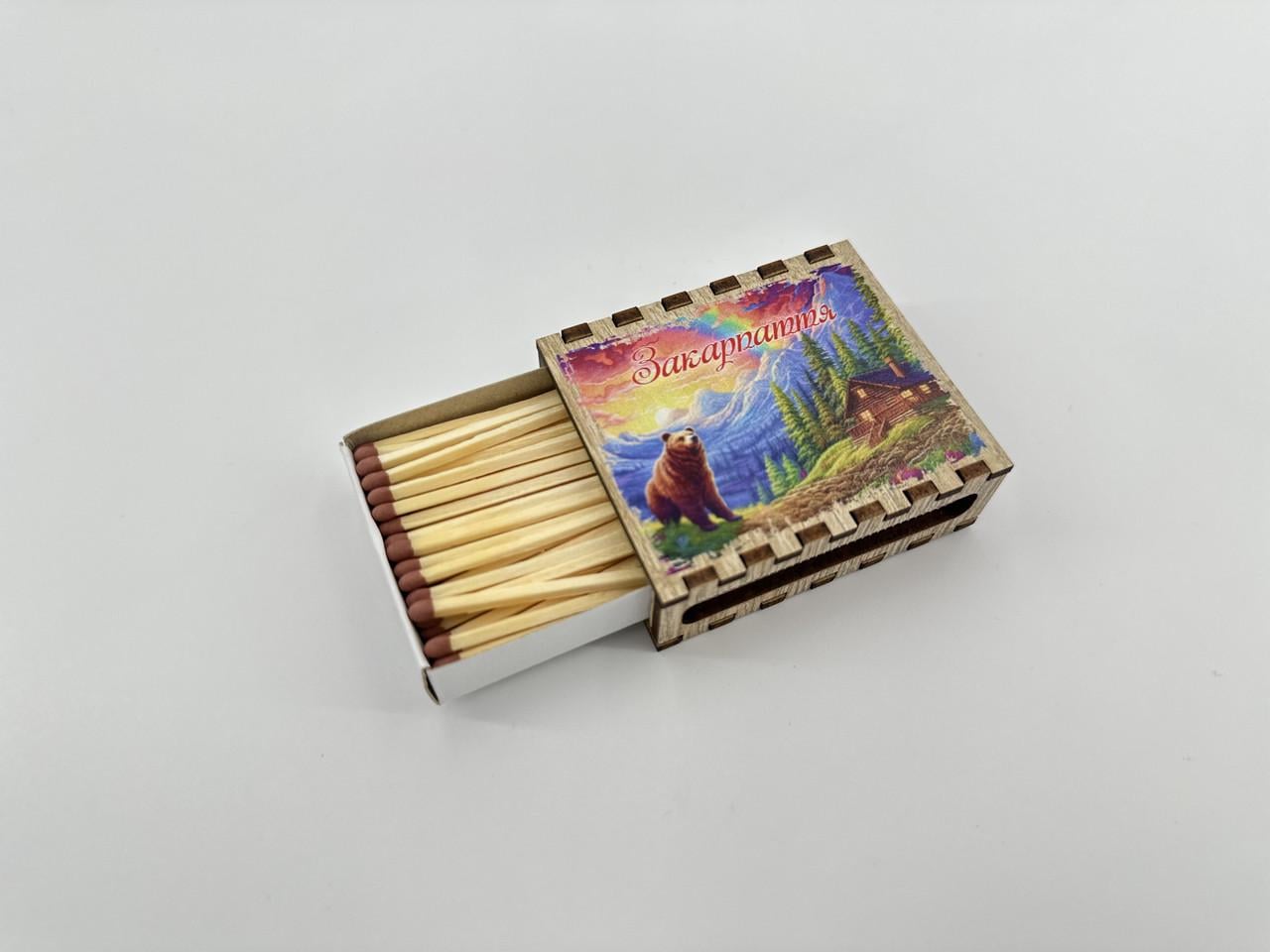 Спички сувенирные Закарпатье с магнитом и УФ-печатью 6,7 х6 см (X-116-20)