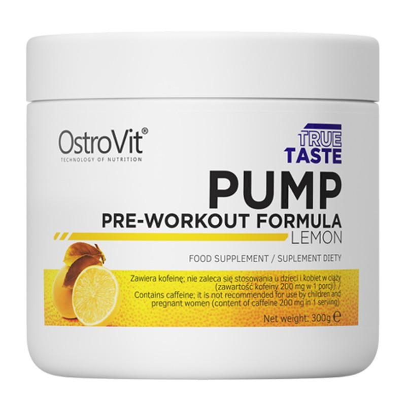 Предтренировочный комплекс OstroVit PUMP Pre-Workout Formula 300 г Лимон (08372-01)