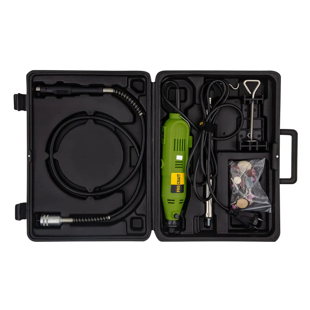 Гравер ProCraft PG400 з патроном 130 Вт 24 насадки з регулюванням з кейсом (004001) - фото 7