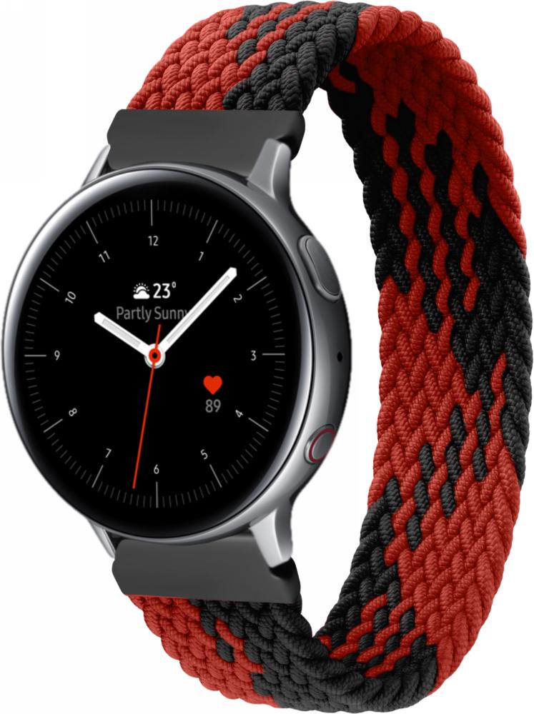 Ремінець Solo Loop Multi для Galaxy Watch Active 2 40/44 мм (135 мм) Black Red (25172-44)