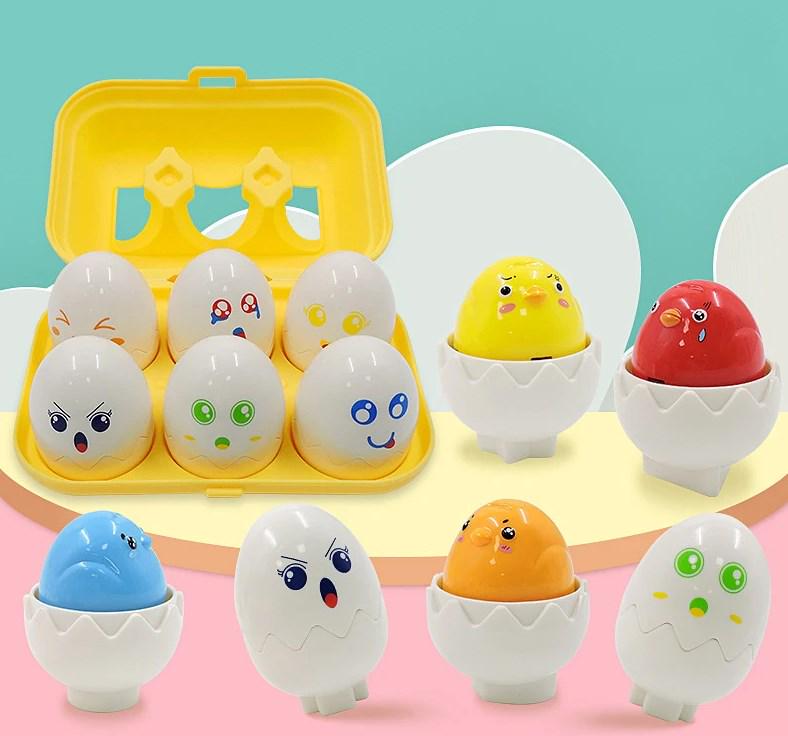 Іграшка розвиваюча Монтессорі Геометричні яйця для дрібної моторики/пам'яті (1584) - фото 3