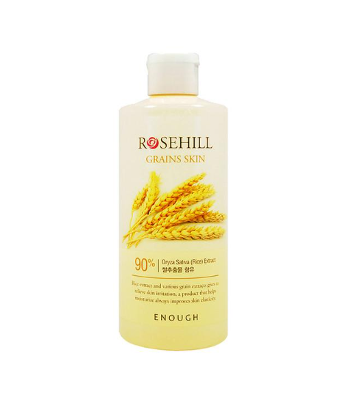 Тонер для обличчя Enough Rosehill Grains Skin 90% Омолоджуючий з рисом і центелою азіатською 300 мл (8809474494023)