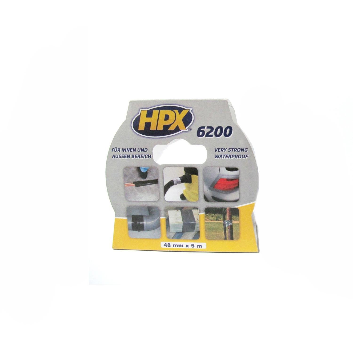 Скотч армированный HPX CB5005 50x0,3 мм 5 м усиленный ткань/полиэстер/полиэтилен/каучук Серебрянный (INRUC0006500050010)