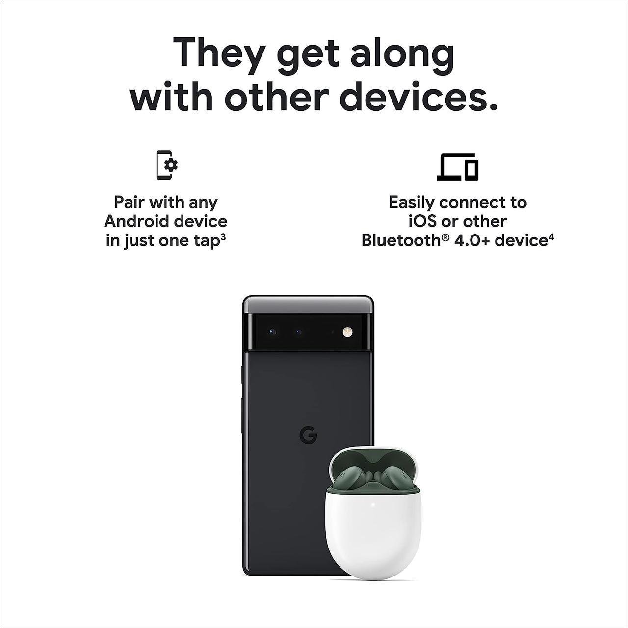 Наушники Google Pixel Buds A-Series Clearly White (1966068602) - фото 6 Наушники Google Pixel Buds A-Series Clearly White (1966068602) - фото 6