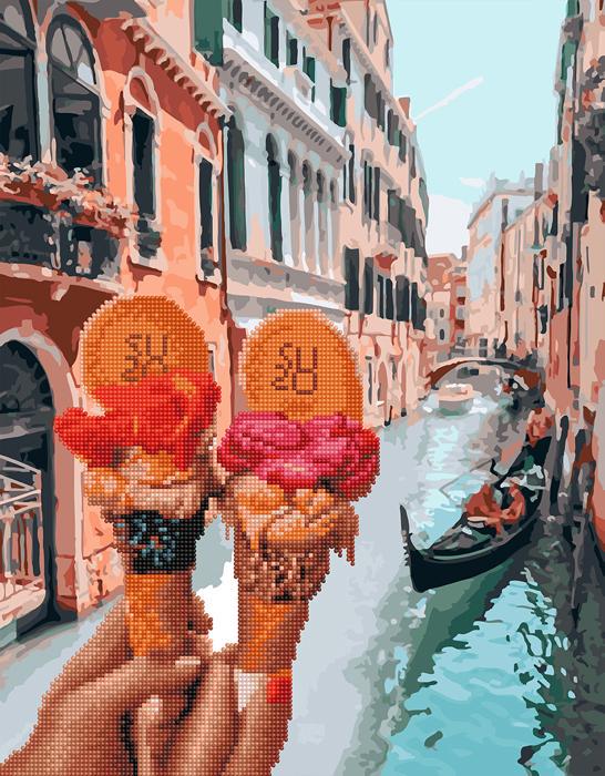 Алмазная мозаика Brushme Джелато в Венеции 40x50 см (GZS1178)