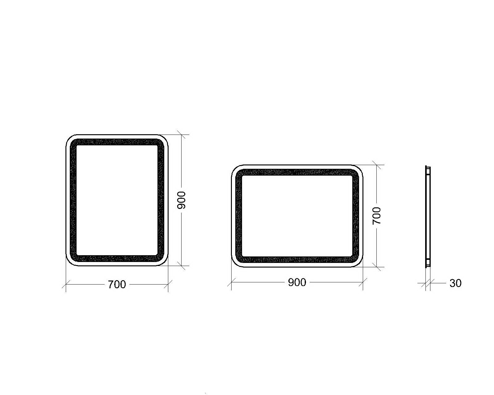 Зеркало с LED подсветкой для ванной комнаты Эйвио 700х900 мм (AVO-700х900) - фото 6