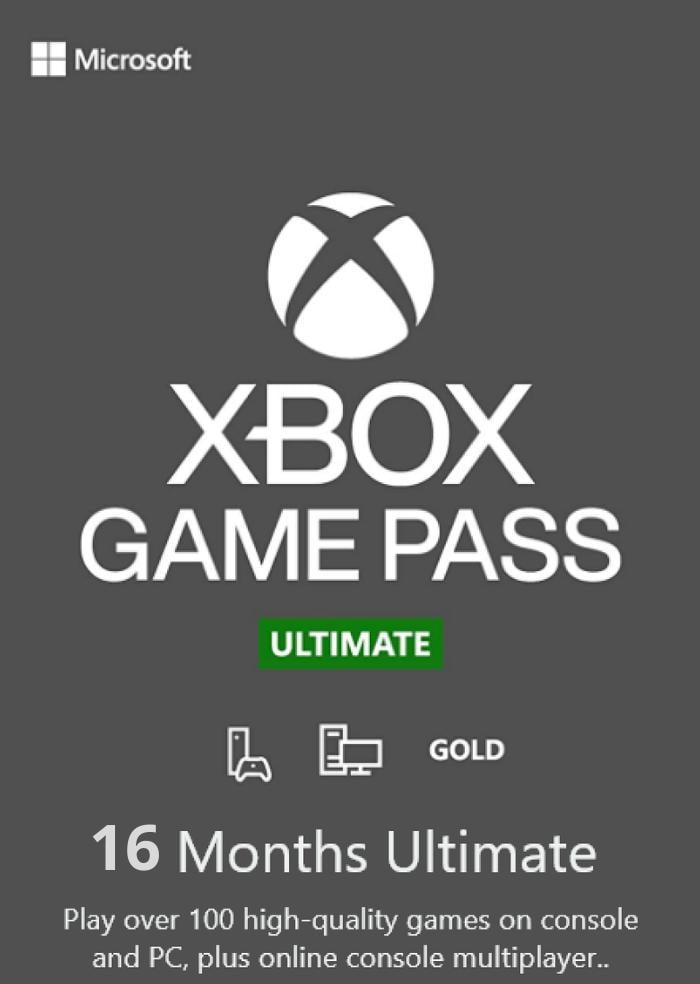 Электронный код/подписка Xbox Game Pass Ultimate 16 месяцев Xbox One/Series для всех регионов и стран (83297380)