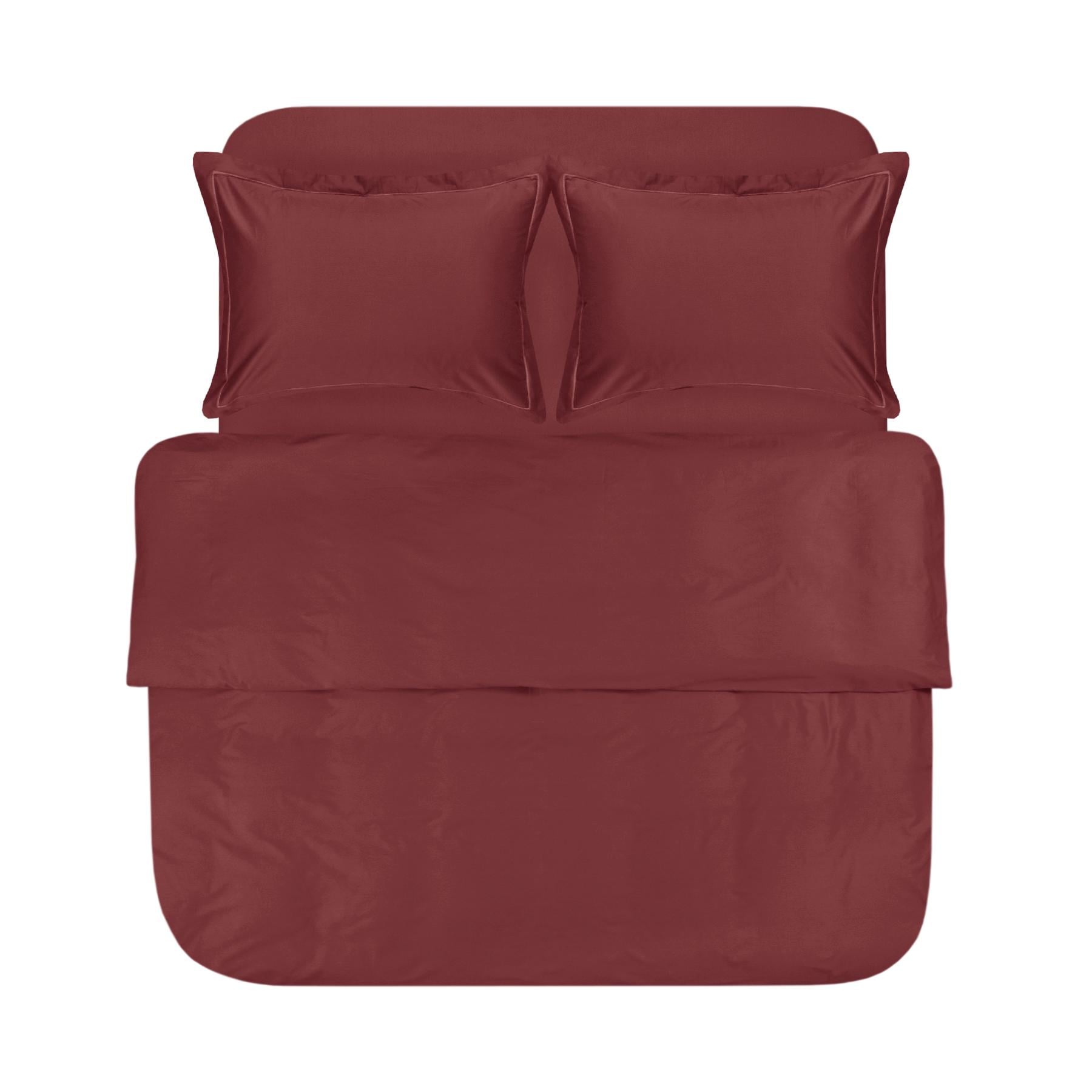 Комплект постільної білизни Lotus Home Dakota Modern сатин євро Бордовий (svt-2000022356701)