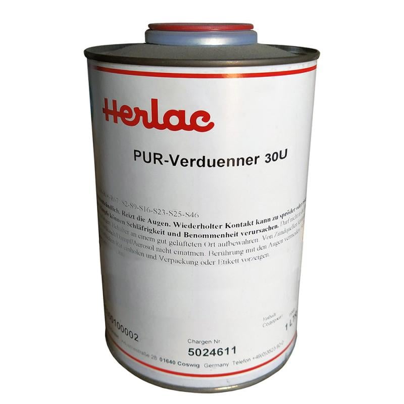 Растворитель медленный HERLAC 30 U для полиуретановых лаков Контрацид Д 3030 и Контрацид Д 3010 P 1 л