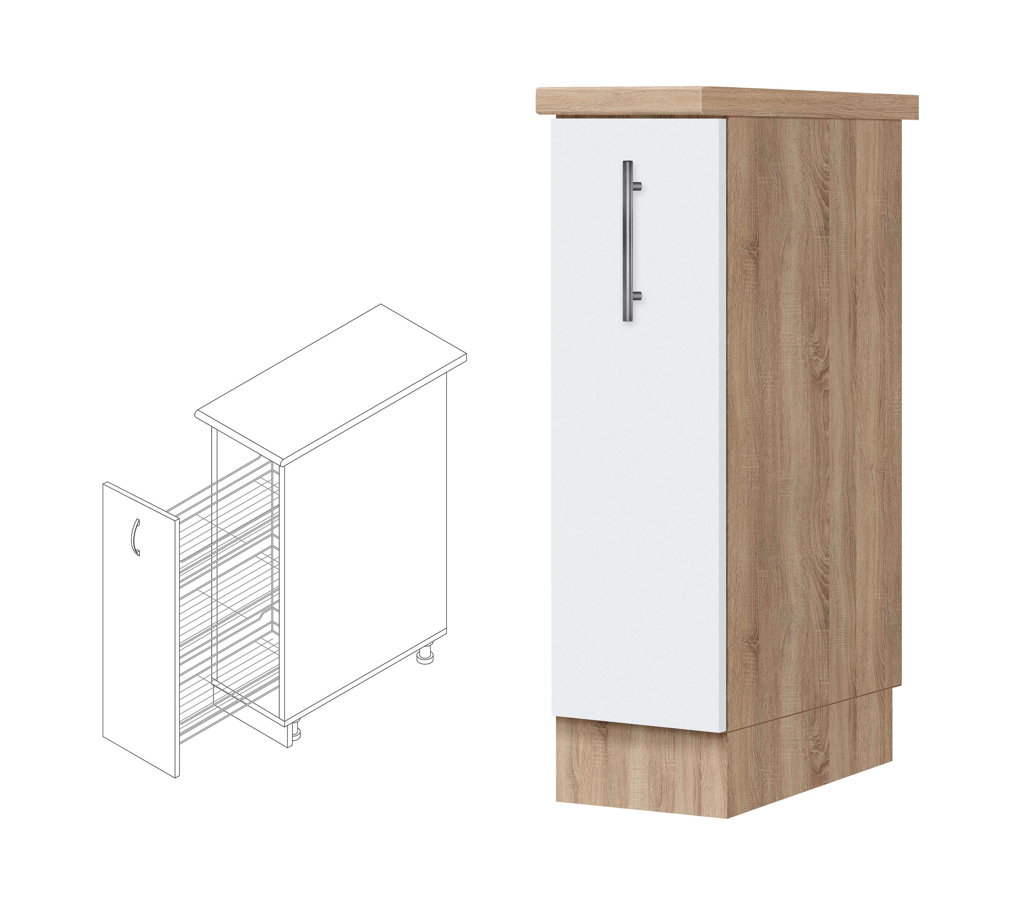 Тумба-карго МАКСІ-МЕблі 3 полиці 0,2 зі стільницею 1-й кат. складська програма Дуб трюфель/Білий гладкий (5102139) - фото 2 Тумба-карго МАКСІ-МЕблі 3 полиці 0,2 зі стільницею 1-й кат. складська програма Дуб трюфель/Білий гладкий (5102139) - фото 2