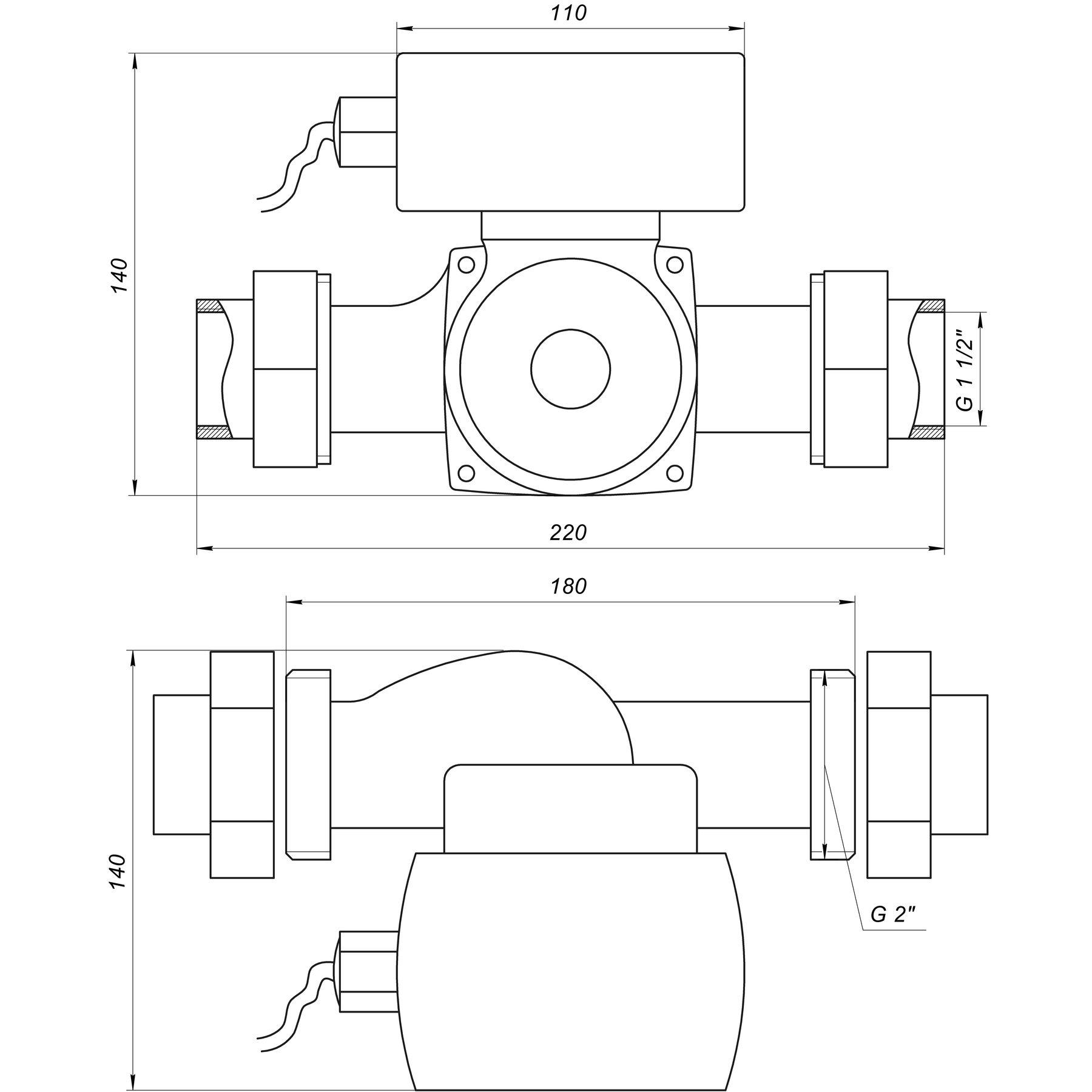 Циркуляційний насос енергозберігаючий Optima OP32-12AUTO 180 мм (37392) - фото 5