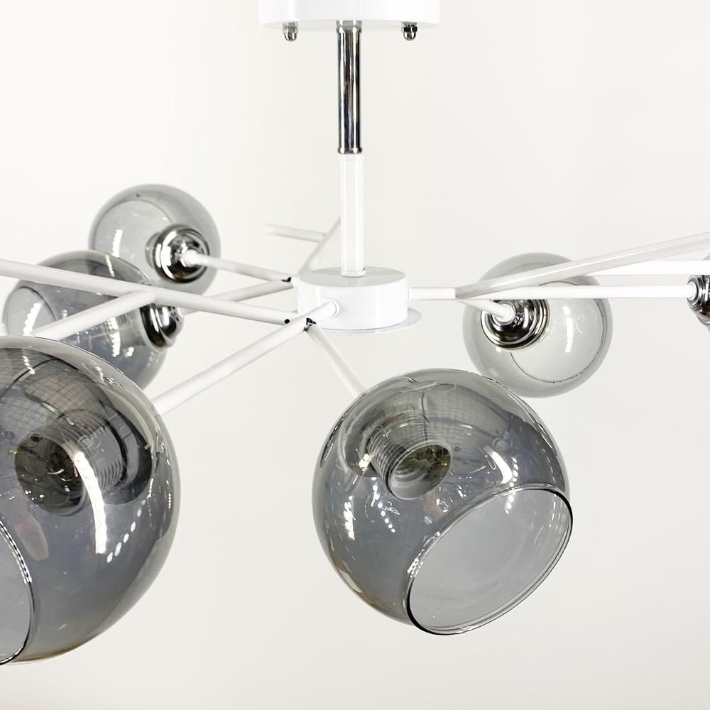 Люстра на 6 графітових плафонів Ø 60 см (088N/6 WT+CH+GR) - фото 2 Люстра на 6 графітових плафонів Ø 60 см (088N/6 WT+CH+GR) - фото 2