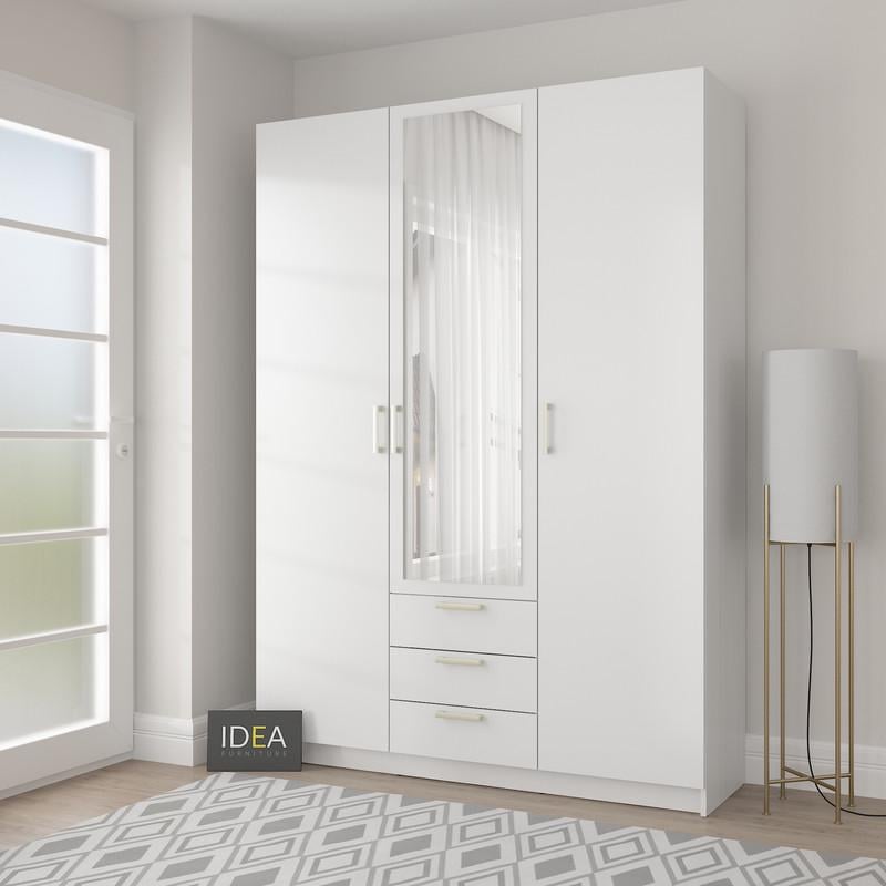 Шафа розпашна Idea із дзеркалом Д-119 Білий (2140)