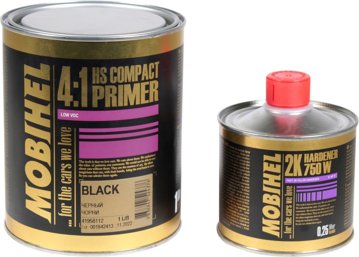 Грунт Helios Mobihel HS 4+1 1 л/0,25 л Черный (2K-4:1/2К-750)